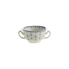 Set de 6 Tazas de Consomé con Platillos La Cartuja Colección Flor de Lis Azul - #pino_y_jacaranda#