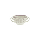 Set de 6 Tazas de Consomé con Platillos La Cartuja Colección Flor de Lis Rosa - #pino_y_jacaranda#