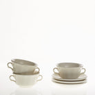 Set de 6 Tazas de Consomé con Platillos La Cartuja Colección Ochavada Blanca - #pino_y_jacaranda#
