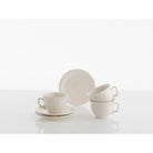 Set de 6 Tazas de Desayuno con Platillos La Cartuja Colección Aurora Blanca - #pino_y_jacaranda#