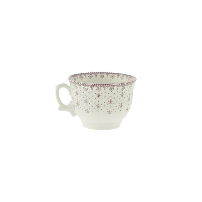 Set de 6 Tazas de Desayuno con Platillos La Cartuja Colección Flor de Lis Rosa - #pino_y_jacaranda#