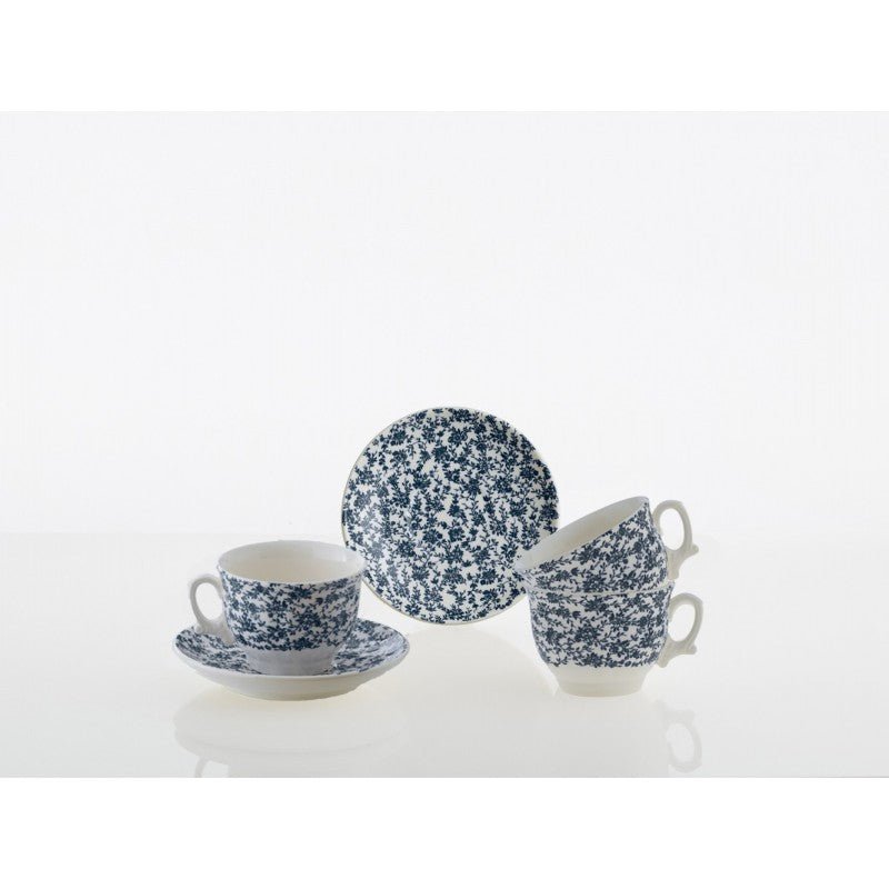 Set de 6 Tazas de Desayuno con Platillos La Cartuja Colección Laberinto - #pino_y_jacaranda#