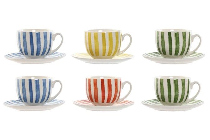 Set de 6 Tazas de Té Rayas - pino_y_jacaranda