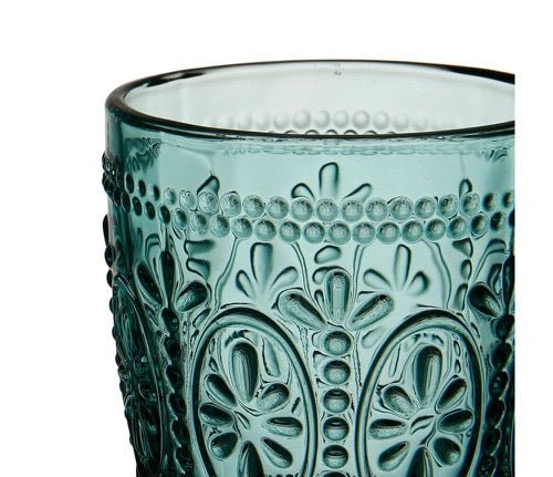 Set de 6 Vasos Labrados Mar Verde - pino_y_jacaranda