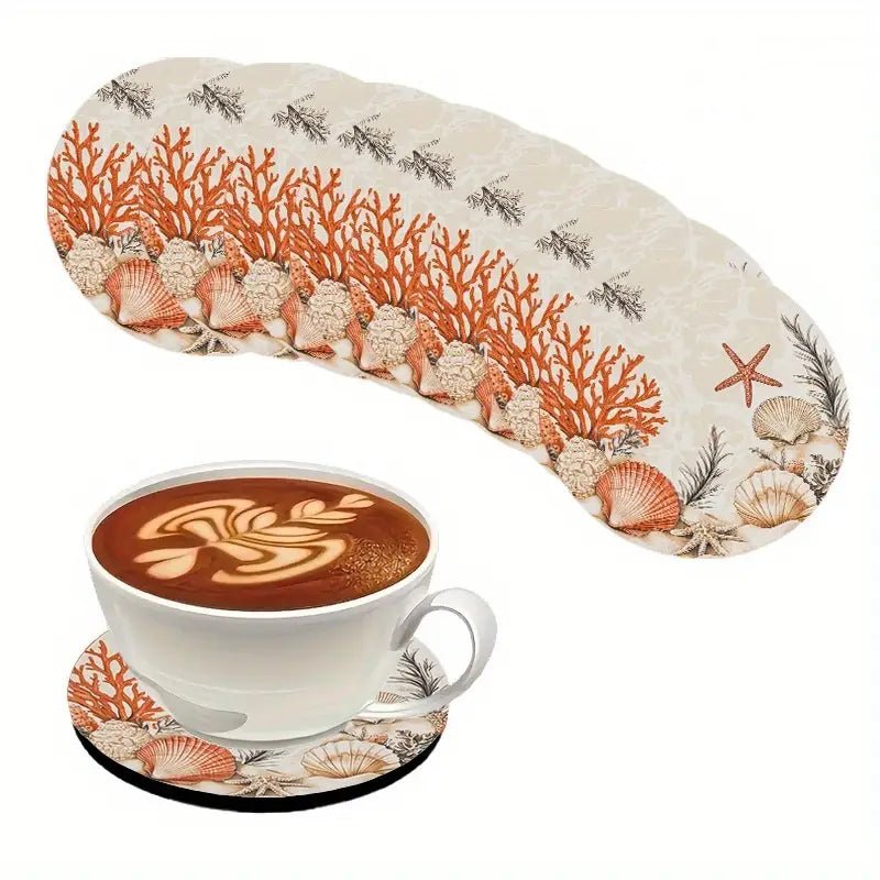 Set de 8 Posavasos Corales Rojos - pino_y_jacaranda