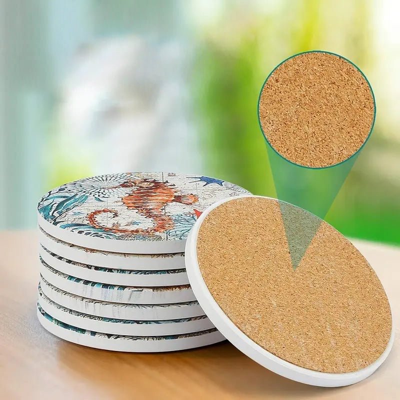 Set de 8 Posavasos Fauna Oceánica - pino_y_jacaranda