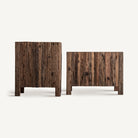 Set de dos maceteros de madera recuperada Lavanda