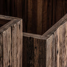 Set de dos maceteros de madera recuperada Lavanda