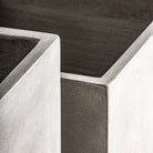 Set de dos maceteros de terracota gris Brezo