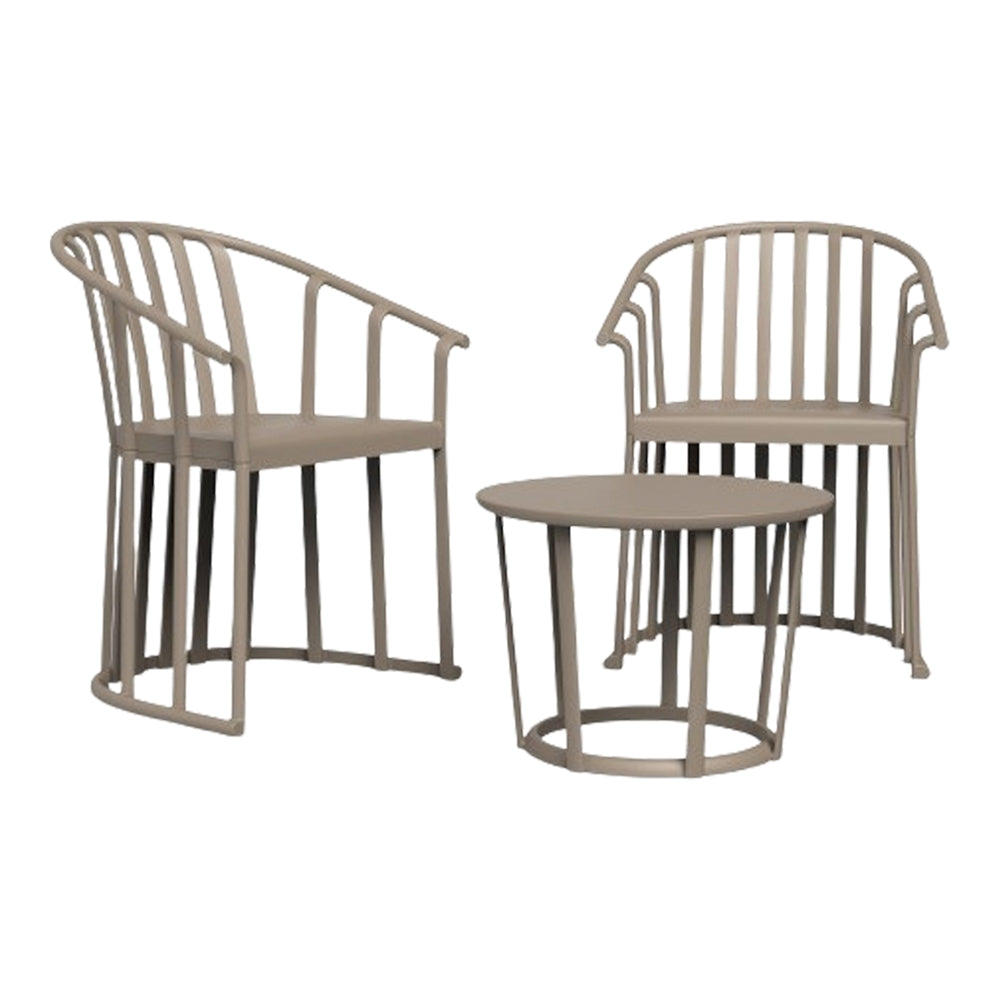 Set de exterior de 2 sillones y mesa Calisto