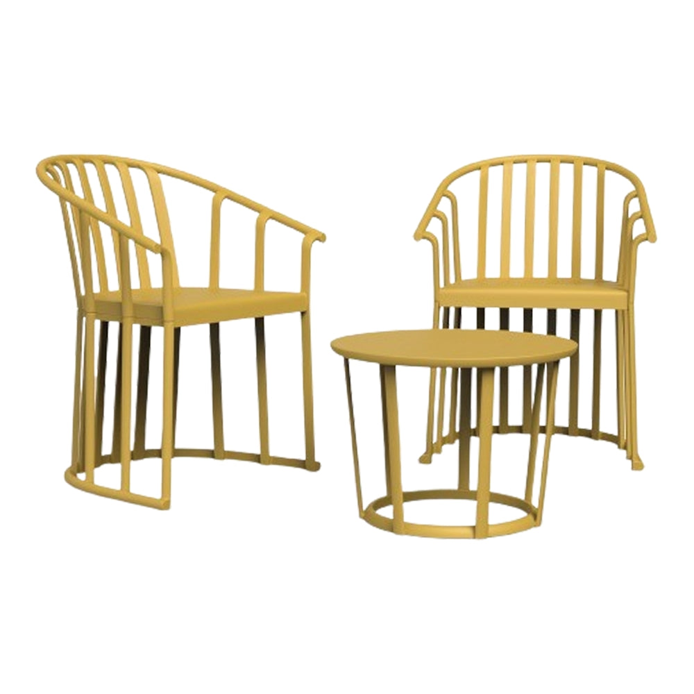 Set de exterior de 2 sillones y mesa Calisto
