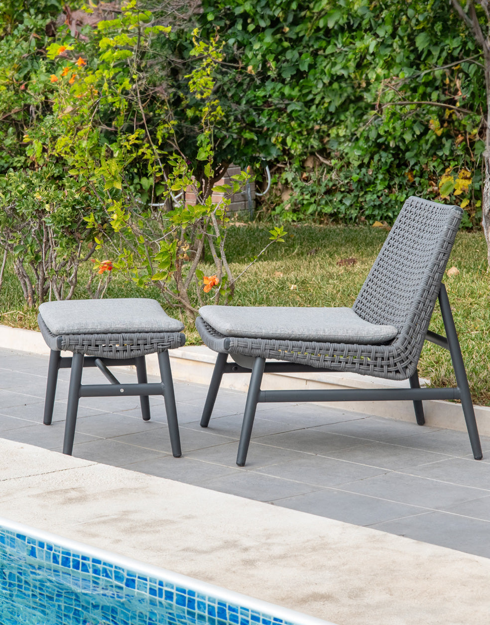 Set de Sillón y Reposapiés de Exterior Jimena
