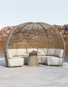 Set de Sofá Curvo con Pérgola de Exterior Sástago