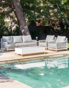 Set de Sofá, Sillón y Mesa de Exterior Abla