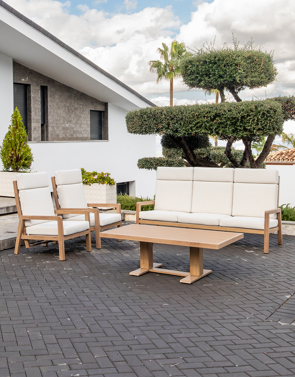 Set de Sofá, Sillones y Mesa de Exterior Novelda