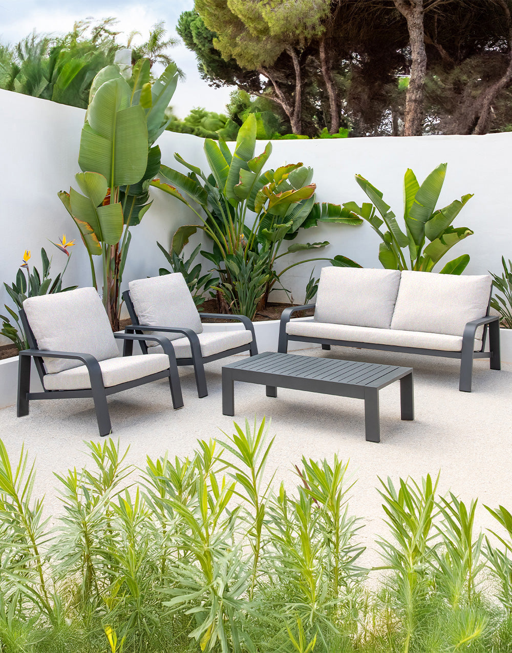 Set de Sofá, Sillones y Mesa de Exterior Setenil
