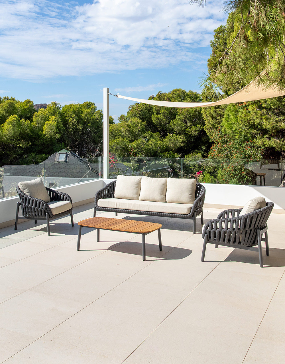 Set de Sofá, Sillones y Mesa de Exterior Sigüenza