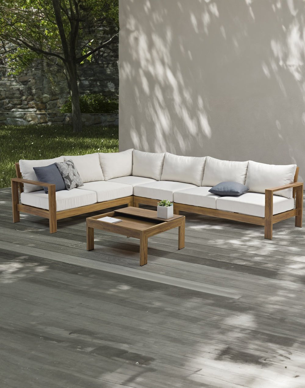 Set de Sofá y Mesa de Exterior Abarán - #pino_y_jacaranda#