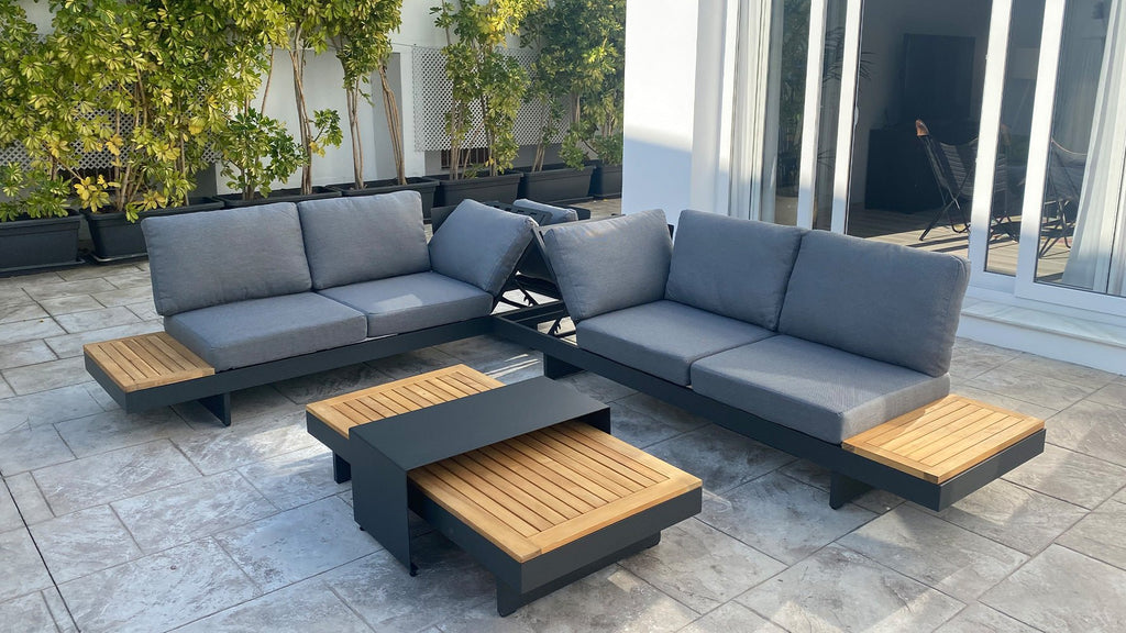 Set de Sofá y Mesa de Exterior Ambel - #pino_y_jacaranda#