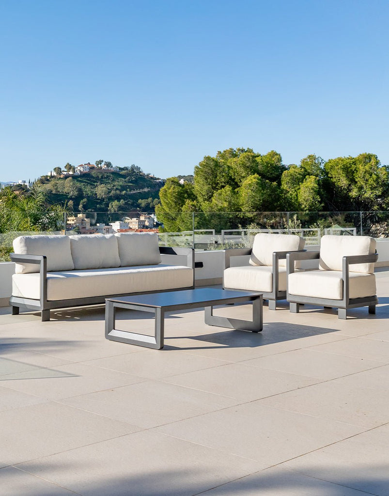 Set de Sofá y Mesa de Exterior América - #pino_y_jacaranda#