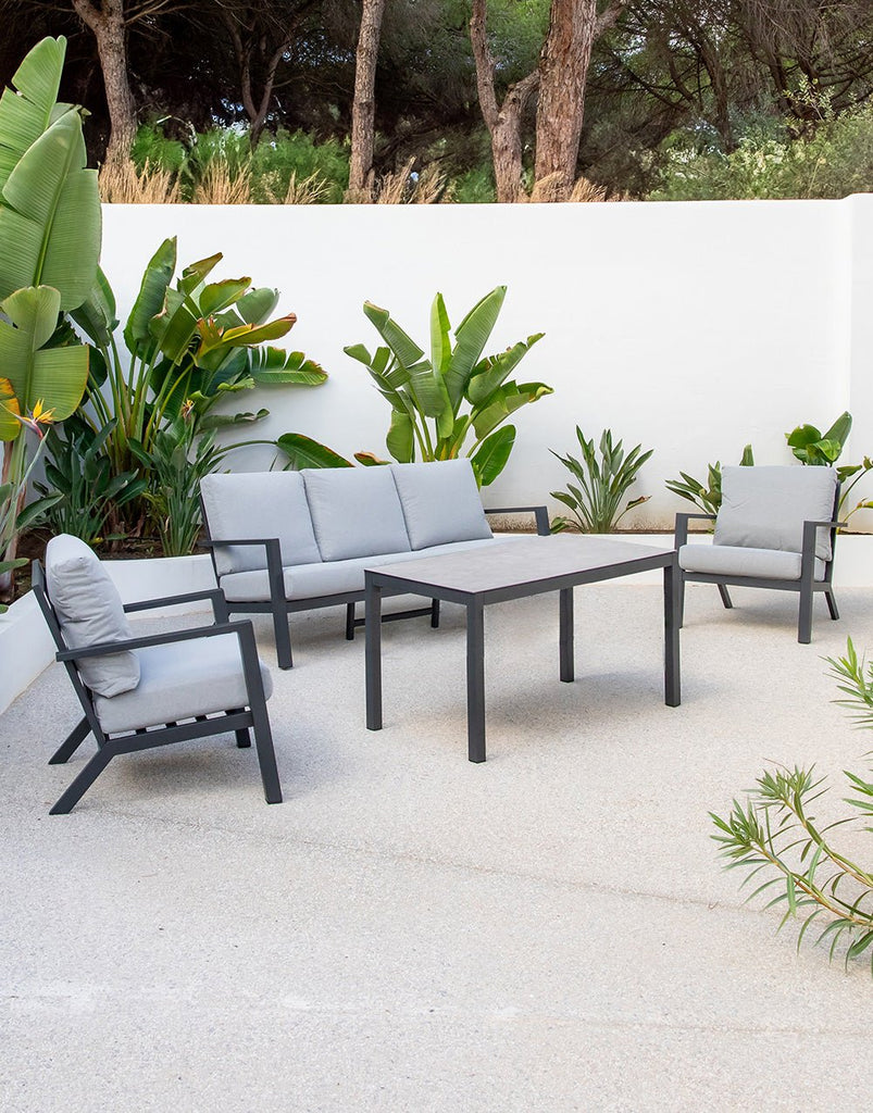 Set de Sofá y Mesa de Exterior Camerún - #pino_y_jacaranda#