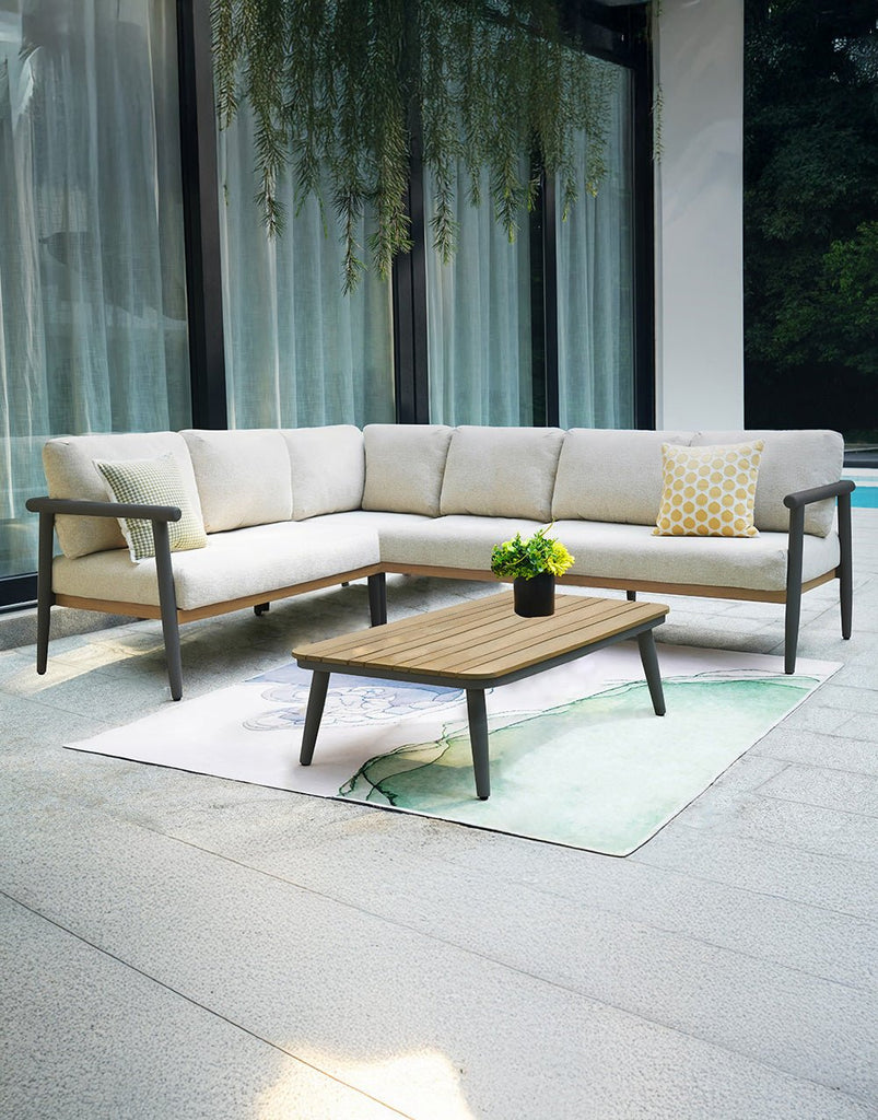 Set de Sofá y Mesa de Exterior Nia - #pino_y_jacaranda#