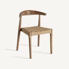 Silla apilable de teca y cuerda Benicàssim