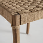 Silla apilable de teca y cuerda Benicàssim