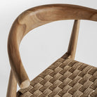 Silla apilable de teca y cuerda Benicàssim