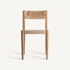 Silla apilable de teca y fibra natural Montanejos