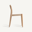 Silla apilable de teca y fibra natural Montanejos
