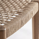 Silla apilable de teca y fibra natural Montanejos