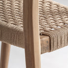 Silla apilable de teca y fibra natural Montanejos