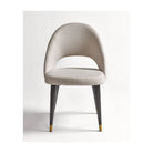 Silla tapizada blanca con tapón dorado Cúllar