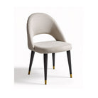 Silla tapizada blanca con tapón dorado Cúllar