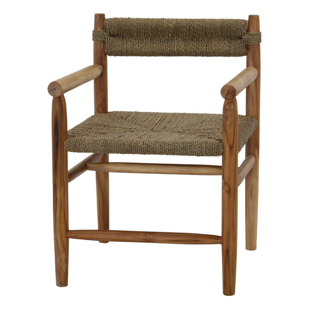 Silla con brazos de madera tropical Scheat