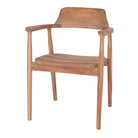 Silla con brazos de teca torneada Estela