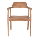 Silla con brazos de teca torneada Estela