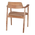 Silla con brazos de teca torneada Estela