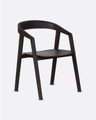 Silla con reposabrazos de teca cepillada Arc
