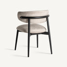 Silla de arce negro y tapizado beige Forcall