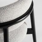 Silla de arce negro y tapizado gris Forcall