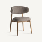 Silla de arce y tapizado topo Forcall