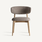 Silla de arce y tapizado topo Forcall