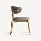 Silla de arce y tapizado topo Forcall