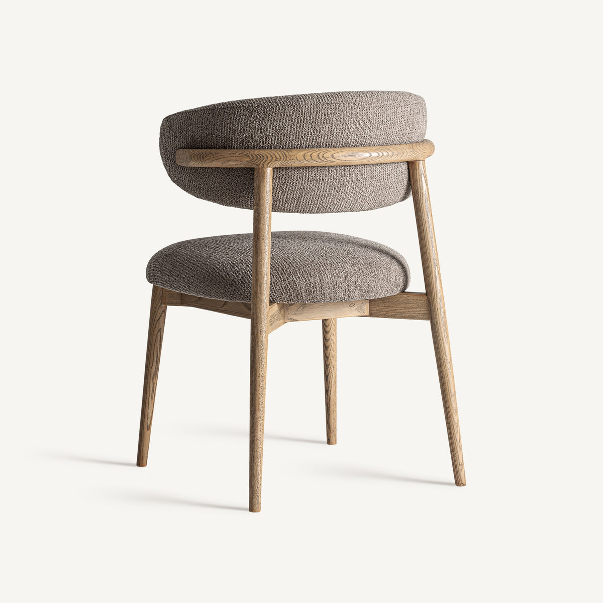 Silla de arce y tapizado topo Forcall