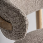 Silla de arce y tapizado topo Forcall