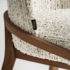 Silla de caucho tapizada en beige Catí
