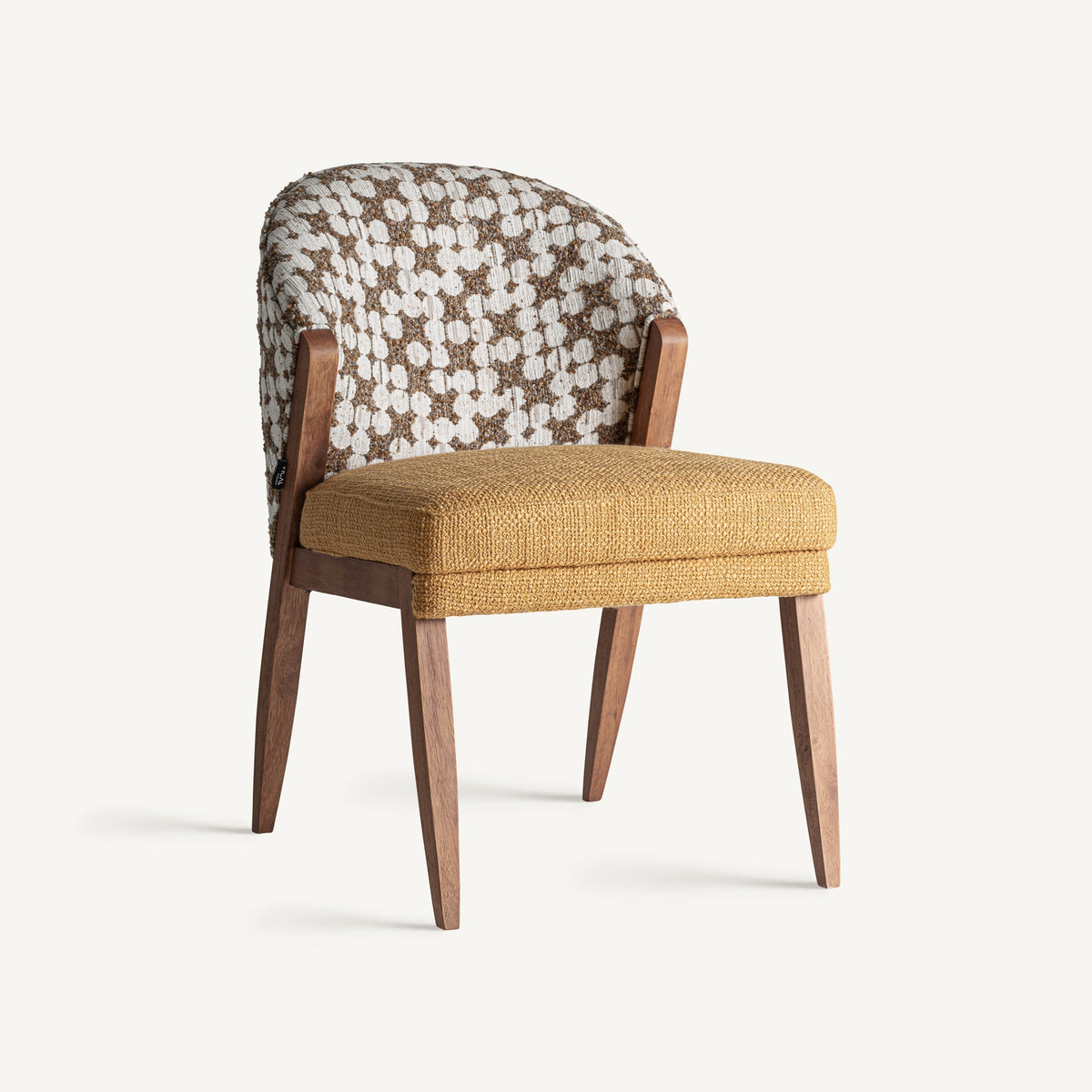 Silla de caucho y algodón mostaza Benicarló