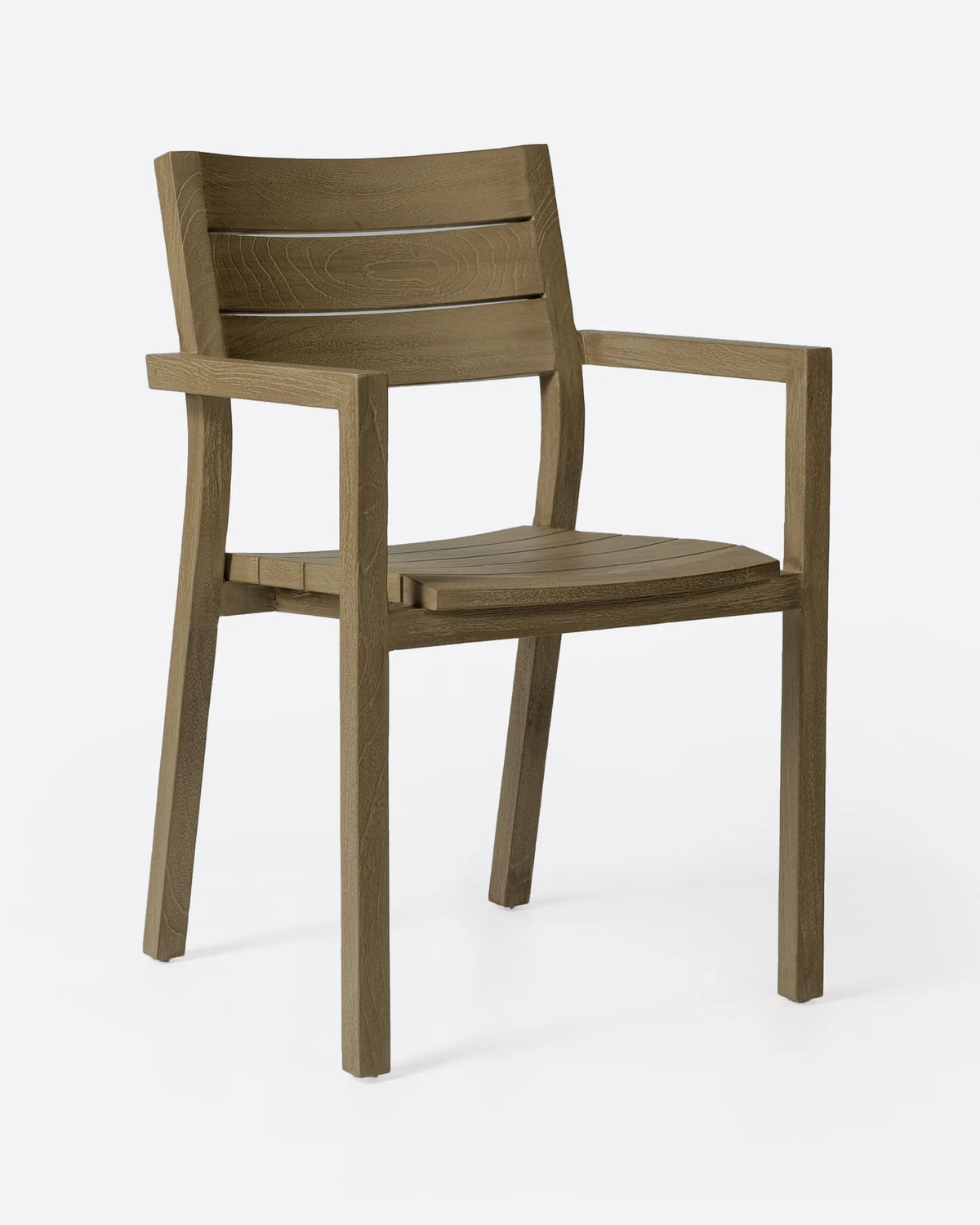 Silla de exterior apilable de teca envejecida Genesis